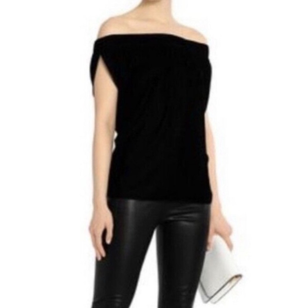 Bailey 44 New Ritual Black Velvet Off The Shoulder Sleeveless Top Women’s XS